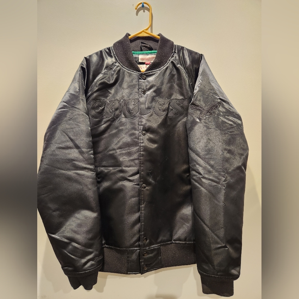 Mitchell & Ness philadelphia eagles Satin jacket like new poly throwback 2018 L